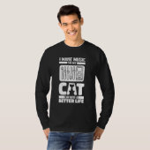 Geluidstechnicus Cat Producent - Studio Audio Tech T-shirt (Voorkant volledig)