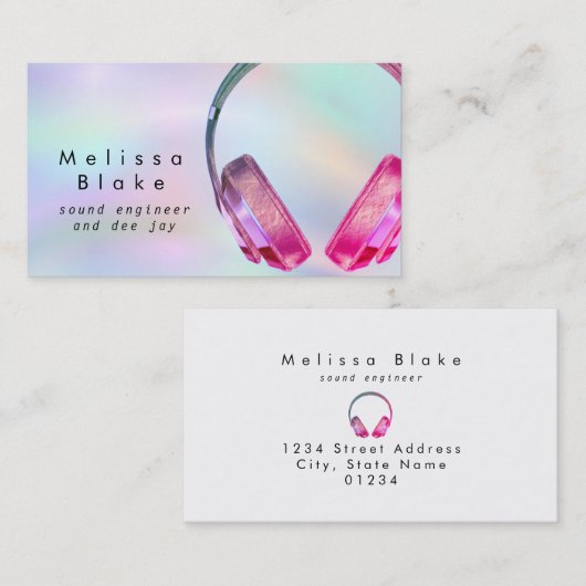 geluidstechnicus De Jay Visitekaartje (Voorkant / Achterkant)