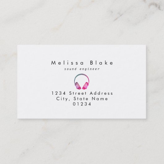 geluidstechnicus De Jay Visitekaartje (Achterkant)