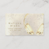 Geluidstechnicus Dee Jay Faux Gold Hoofdtelefoon Visitekaartje (Voorkant)