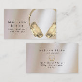 geluidstechnicus dee jay faux metalen visitekaartje (Voorkant / Achterkant)