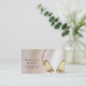 geluidstechnicus dee jay faux metalen visitekaartje (Staand voorkant)