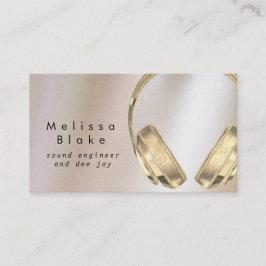 geluidstechnicus dee jay faux metalen visitekaartje