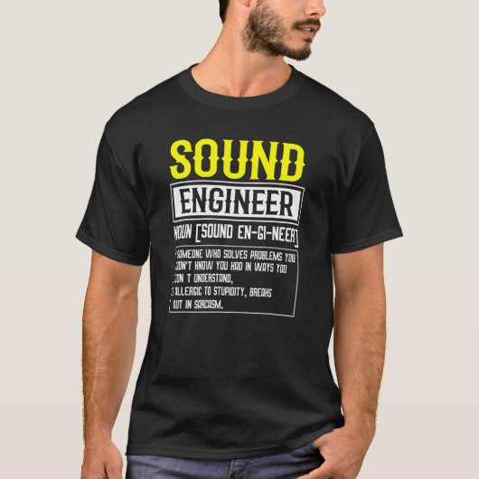 Geluidstechnicus Definitie Grap T-shirt (Voorkant)