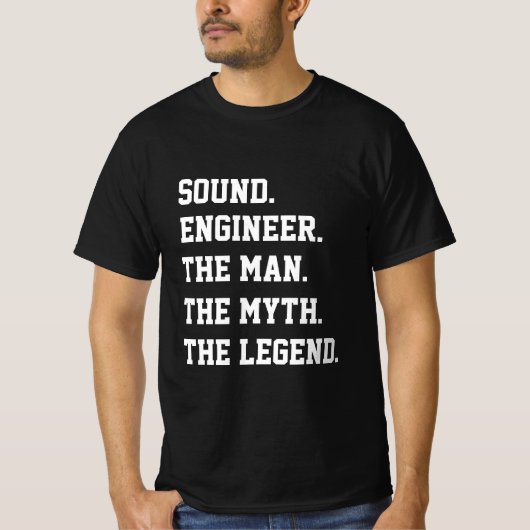 Geluidstechnicus het Man de mythe de legende T-shirt (Voorkant)