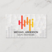 geluidstechnicus | Kleurrijke muziek equalizer gra Visitekaartje (Voorkant)