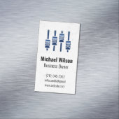 geluidstechnicus | mixer | Marmeren achtergrond Magnetisch Visitekaartje (Voorbeeld)