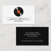 geluidstechnicus op basis van vinylplaten visitekaartje (Voorkant / Achterkant)