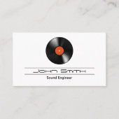 geluidstechnicus op basis van vinylplaten visitekaartje (Voorkant)