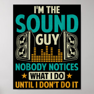 Geluidstechnicus Tech Echtgenoot Vader Grappig Dj Poster