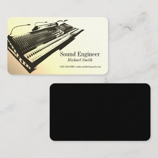 Geluidstechnicus Visitekaartje (Voorkant / Achterkant)