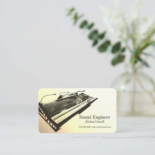 Geluidstechnicus Visitekaartje (Staand voorkant)