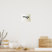 Geluk, א ש, Hebreeuwse Calligrafie, Wall Art Poster (Keuken)