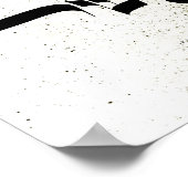 Geluk, א ש, Hebreeuwse Calligrafie, Wall Art Poster (Hoek)