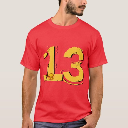 geluk 13 t-shirt (Voorkant)
