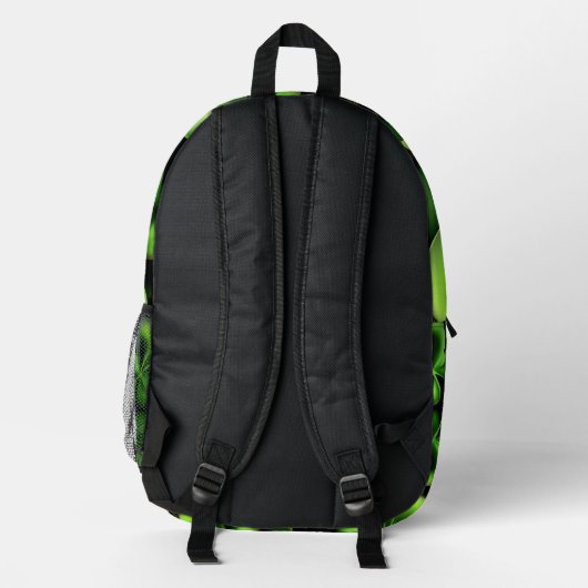 Geluk aan de Ierse Four-Leaf Clover Backpack Bedrukte Rugzak (Achterkant)