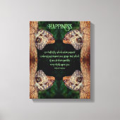 Geluk Abstract Inspirerend met bruine vlinder Canvas Afdruk (Voorkant)