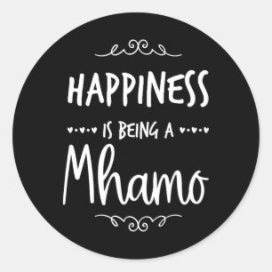 Geluk als een Mhamo Ireland Oma Ronde Sticker