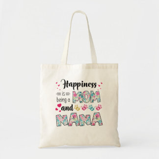 Geluk als moeder en nana tote bag