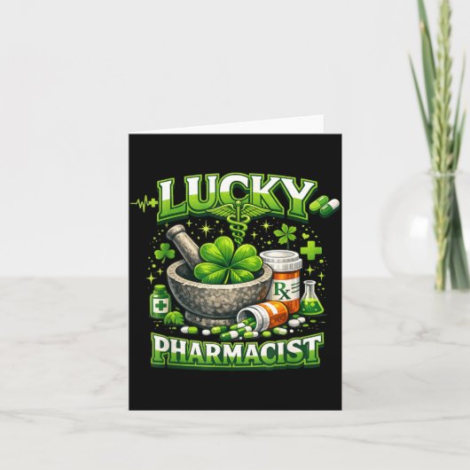 Geluk Apotheker St Patricks Dag Apotheek Medisch Kaart (Voorkant)