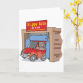 Geluk Auto Autowasstation Wenskaarten Kaart (Gele Bloem)