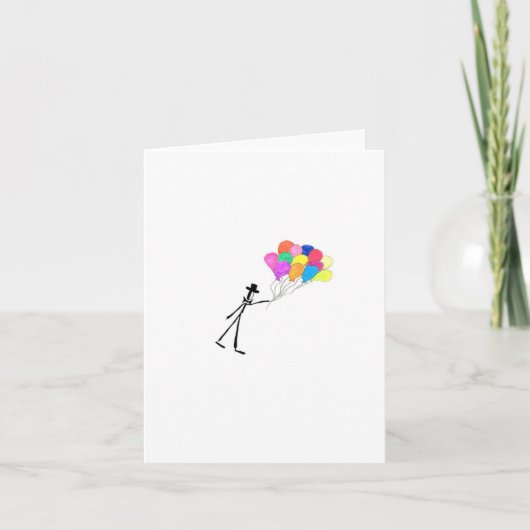 Geluk Ballonnen Kaart (Voorkant)