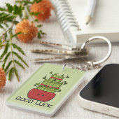 Geluk bamboe plant met groet sleutelhanger (Voorkant Rechts)