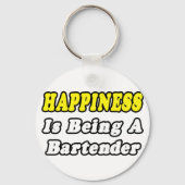Geluk... Bartender Sleutelhanger (Voorkant)