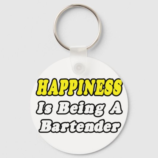 Geluk... Bartender Sleutelhanger (Voorkant)