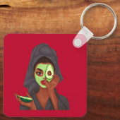 Geluk begint met zelfzorg sleutelhanger (Achterkant)