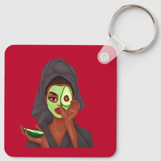 Geluk begint met zelfzorg sleutelhanger (Achterkant)