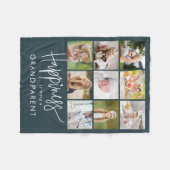 Geluk bewerkbare kleurenfoto-inkuvelbundel fleece deken (Voorkant (Horizontaal))