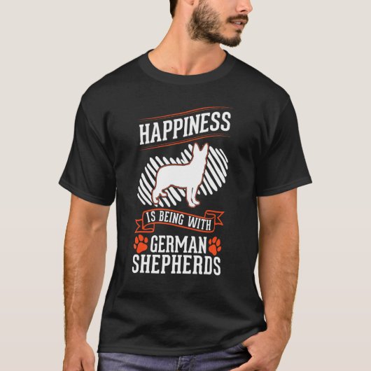 Geluk bij Duitse herders T-shirt (Voorkant)