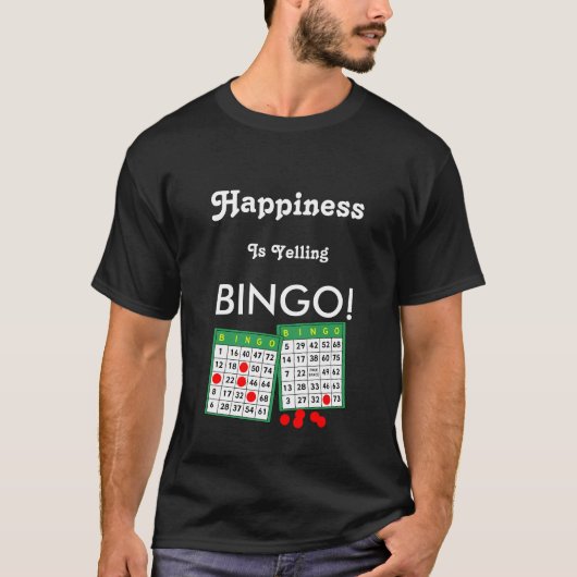 Geluk: Bingo Funny Tee Shirt (Voorkant)
