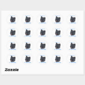 Geluk Black Cairn Terrier Ronde Sticker (Vel)