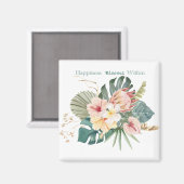 Geluk bloeit binnen magneetKlassieke Magneet (Voorkant / Achterkant)