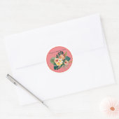 Geluk bloeit binnen Sticker Klassieke (Envelop)