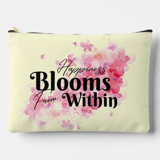 Geluk bloeit van binnen grote accessoire zakje etui (Voorkant)