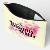 Geluk bloeit van binnen grote accessoire zakje etui (Open)