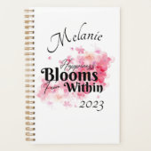 Geluk bloeit van binnen het jaar planner (Voorkant)