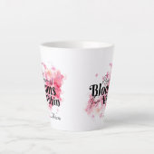 Geluk bloeit van binnen latte mok (Voorkant)