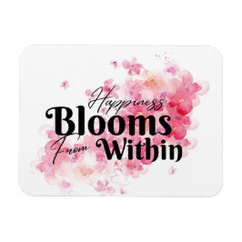 Geluk bloeit van binnen magneet