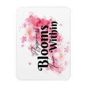 Geluk bloeit van binnen magneet (Verticaal)