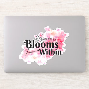 Geluk bloeit van binnen sticker