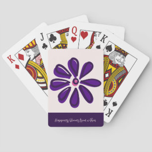 Geluk Bloeit Van Binnenuit - Indigo Bloem Pokerkaarten