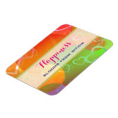 Geluk bloeit van binnenuit - kleurrijke harten magneet (Linkerzijde)