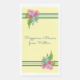 Geluk bloeit van binnenuit - lente bloei servet