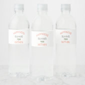 Geluk Bloeit Van Binnenuit Waterfles Etiket (Flessen)