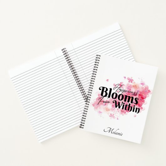 Geluk bloeit vanuit Notitieboek (Binnen)