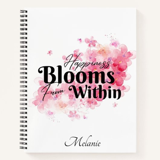 Geluk bloeit vanuit Notitieboek (Voorkant)